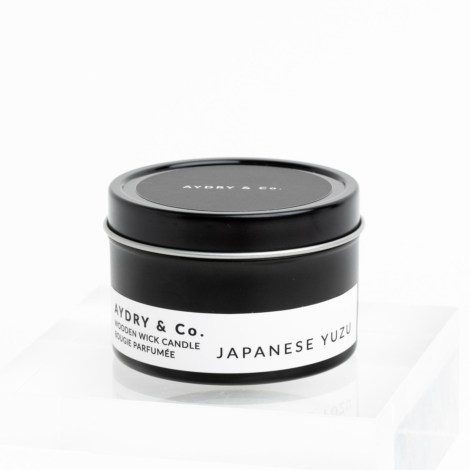 WOODEN WICK TIN CANDLE