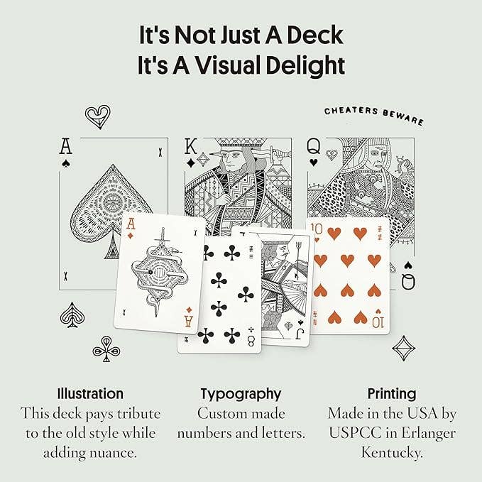 Misc Goods Co. - Sandstone Playing Cards | Unique Illustration and Symbols