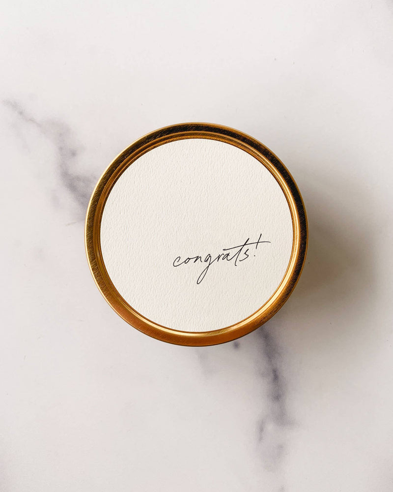 Simply Curated - "Congrats!" Travel Candle