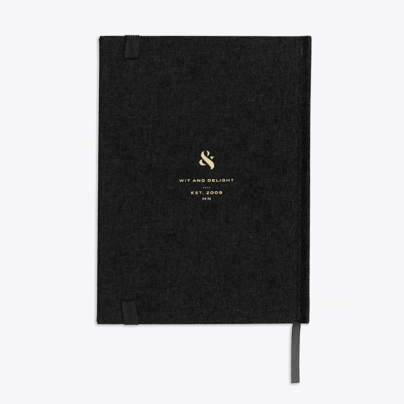 BLACK LINEN NOTE TO SELF JOURNAL