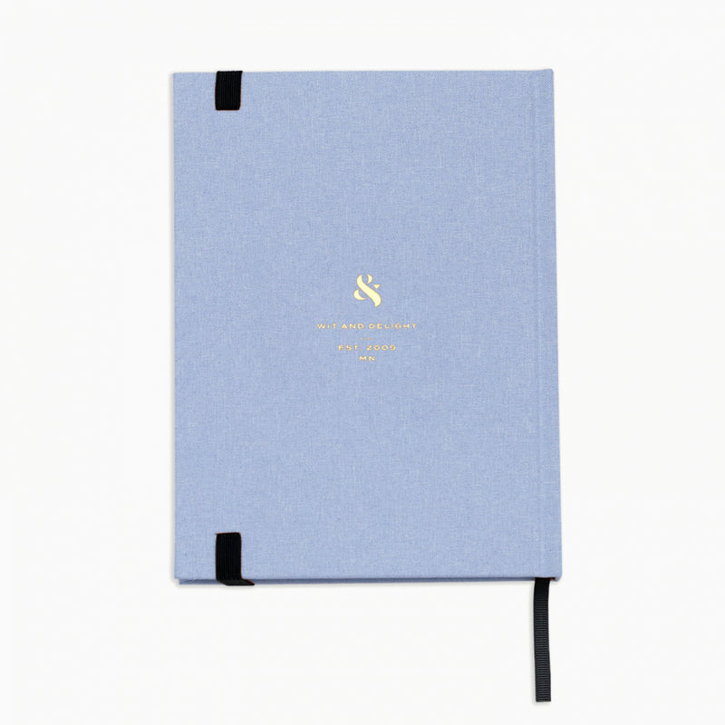 LIGHT BLUE LINEN NOTE TO SELF JOURNAL