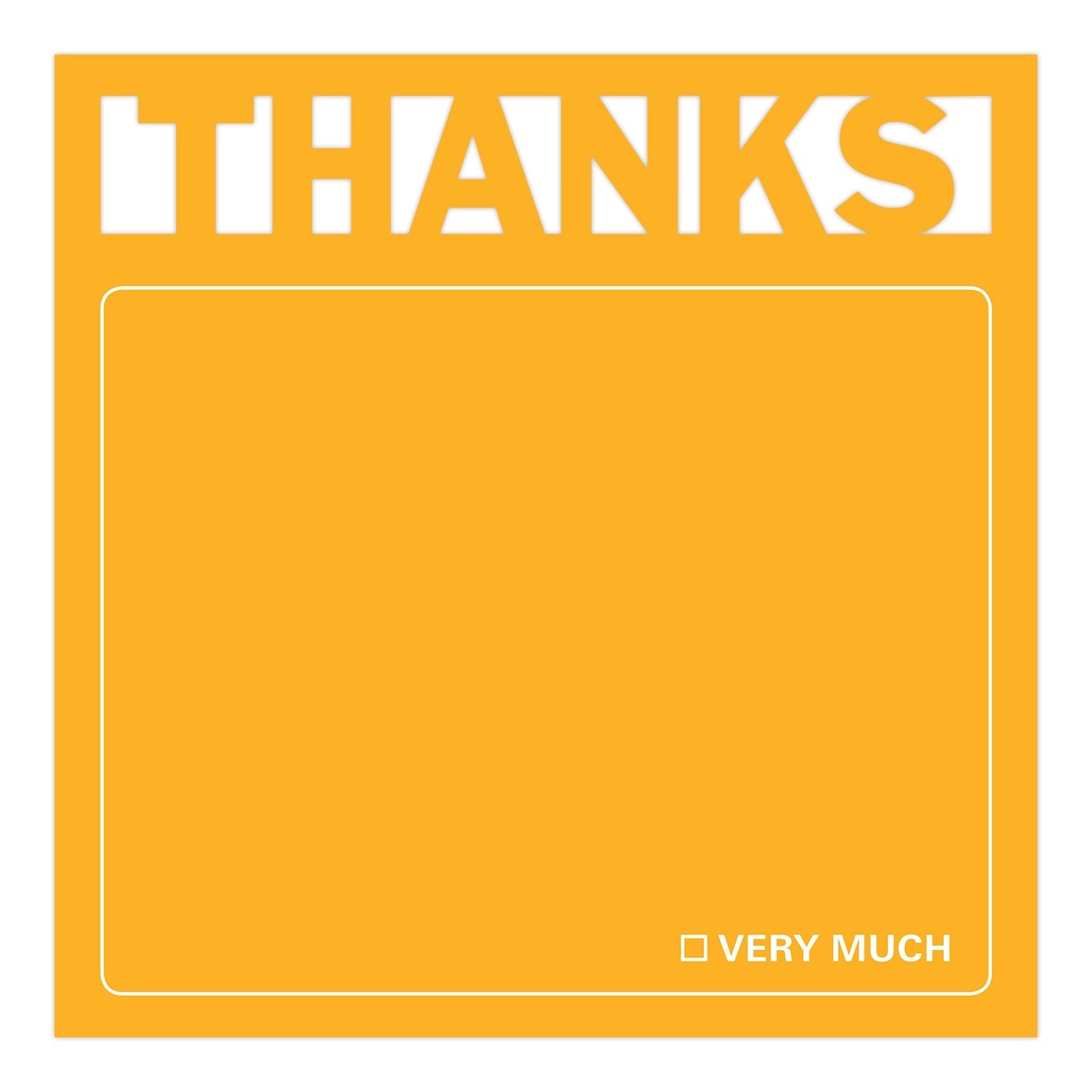 THANKS DIECUT STICKY NOTES
