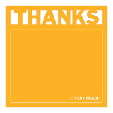 THANKS DIECUT STICKY NOTES