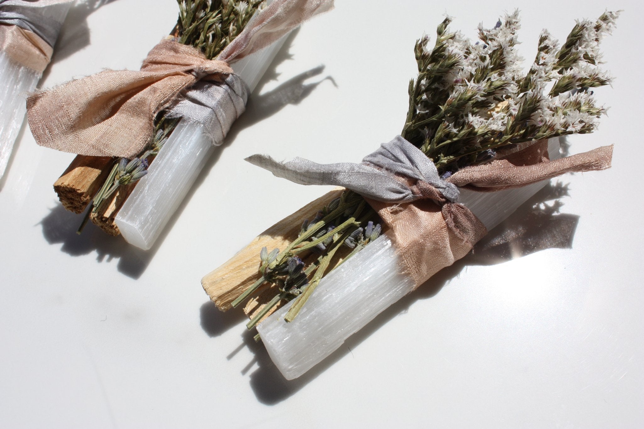 WHITE SELENITE PALO SANTO BUNDLE